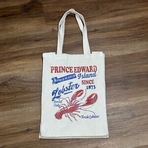 Prince Edward Island Lobster Canvas Tote Bag - Cream
